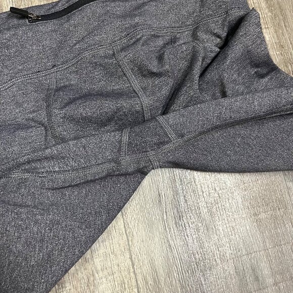 Lululemon Athletic Pace Rival MR Cropped Yoga Pants Heathered Black Size 4 - Picture 6 of 9